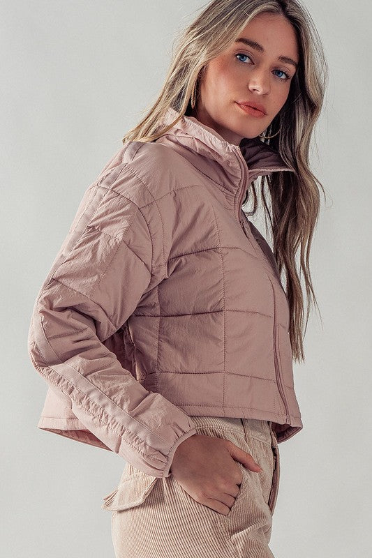 QUILTED WATER RESISTANT PUFFER JACKET