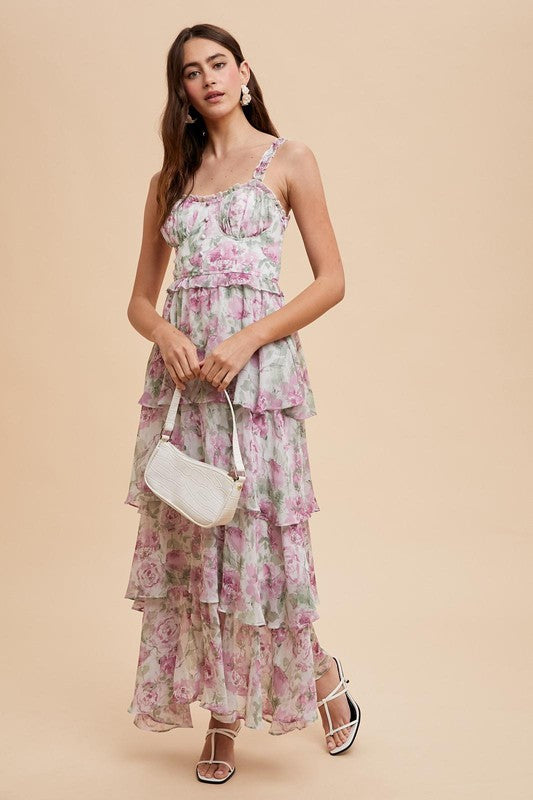 Floral Ruffled Maxi Dress