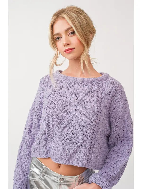 Cora loose fit cable knit sweater pullover