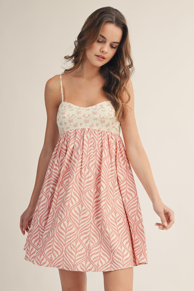 Garden Whispers Mixed Print Daydream Dress