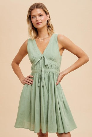 Darling Cotton Bow Dress