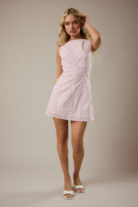 Boat Neck Sleeveless Dress