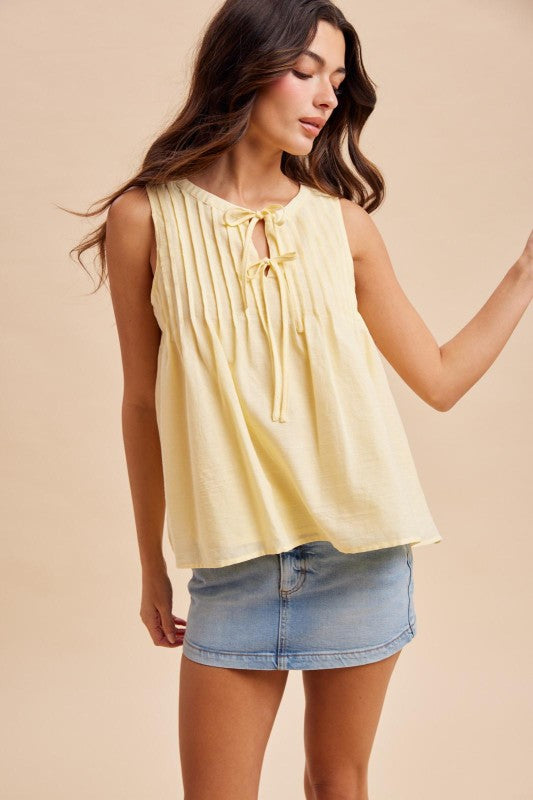 Pintuck Cotton Blouse