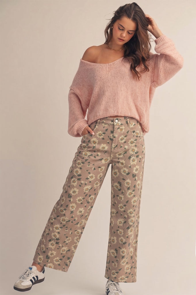 Delicate Wildflower Harmony Classic Fit Trouser