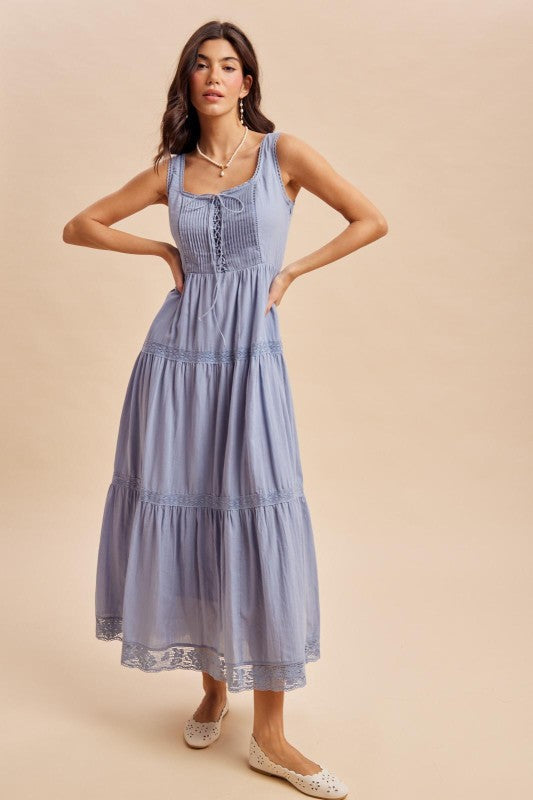 Cotton Sleeveless Maxi Dress
