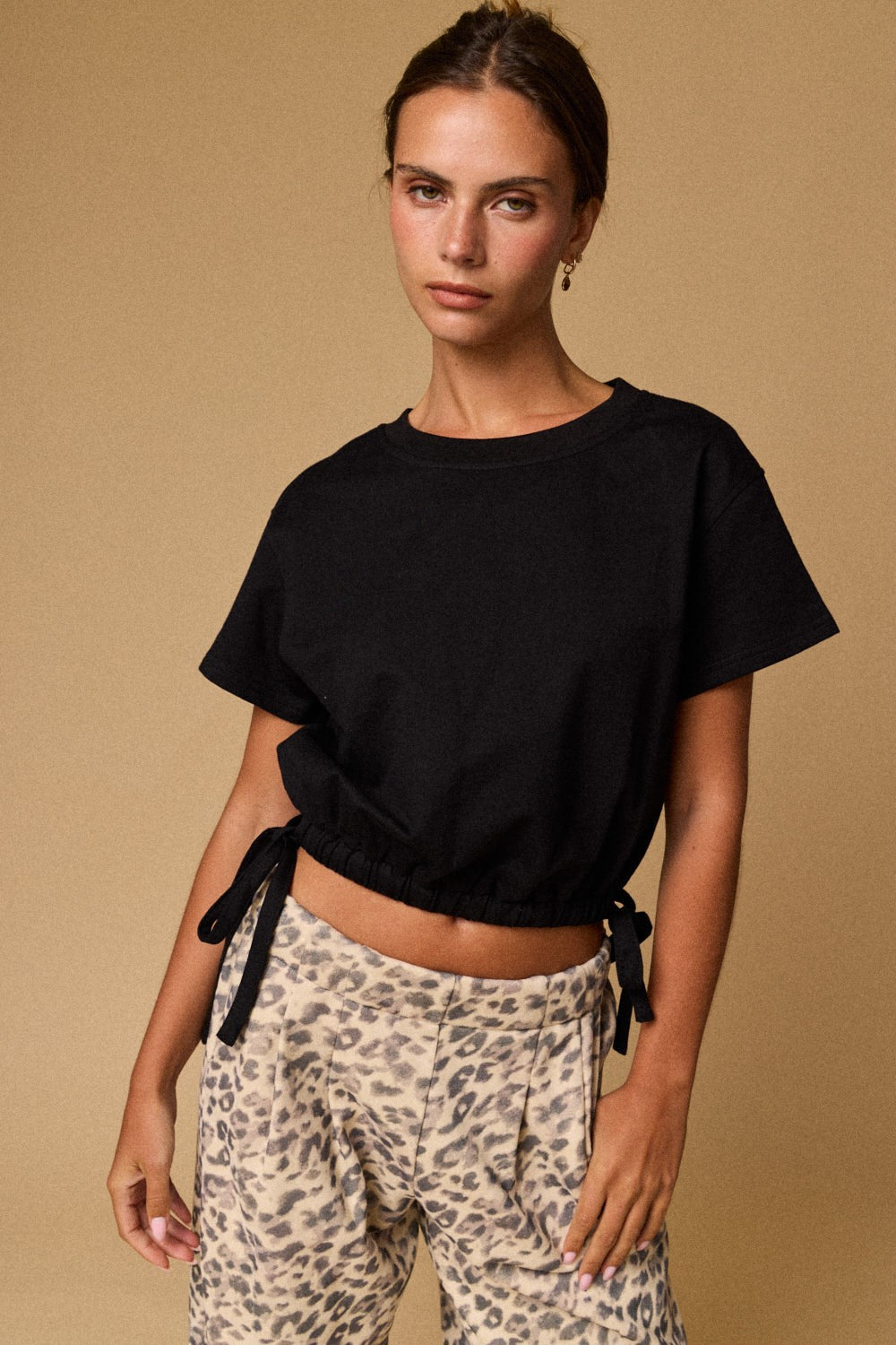 Side Tie Crew Tee