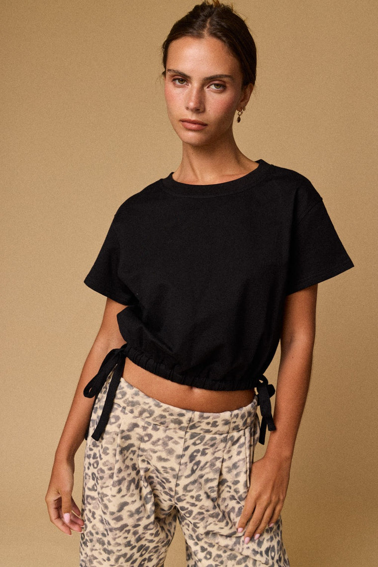 Side Tie Crew Tee