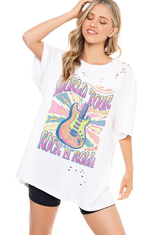 WORLD TOUR ROCK,N ROLL 1978 GRAPHIC TEE