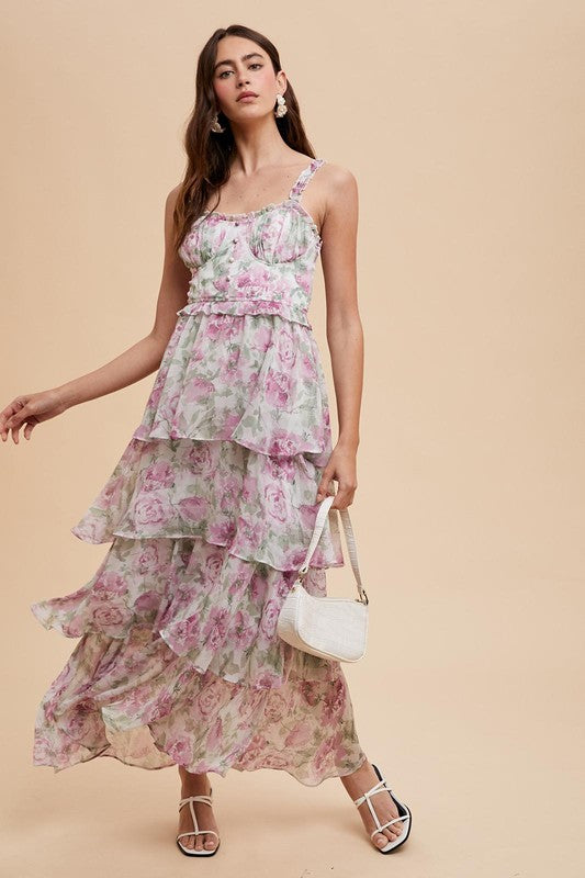 Floral Ruffled Maxi Dress