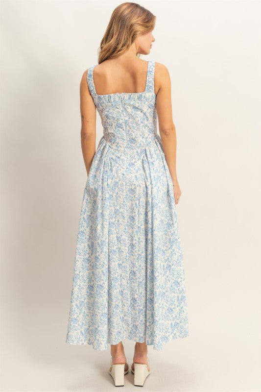 Floral Print Empire Waist Dress