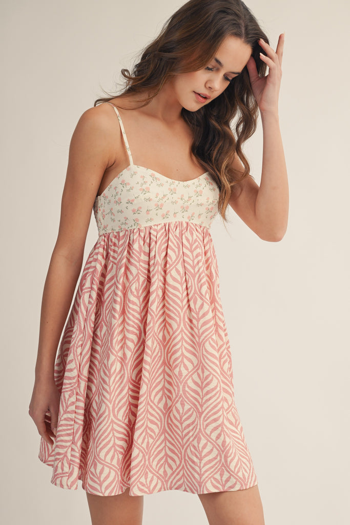 Garden Whispers Mixed Print Daydream Dress