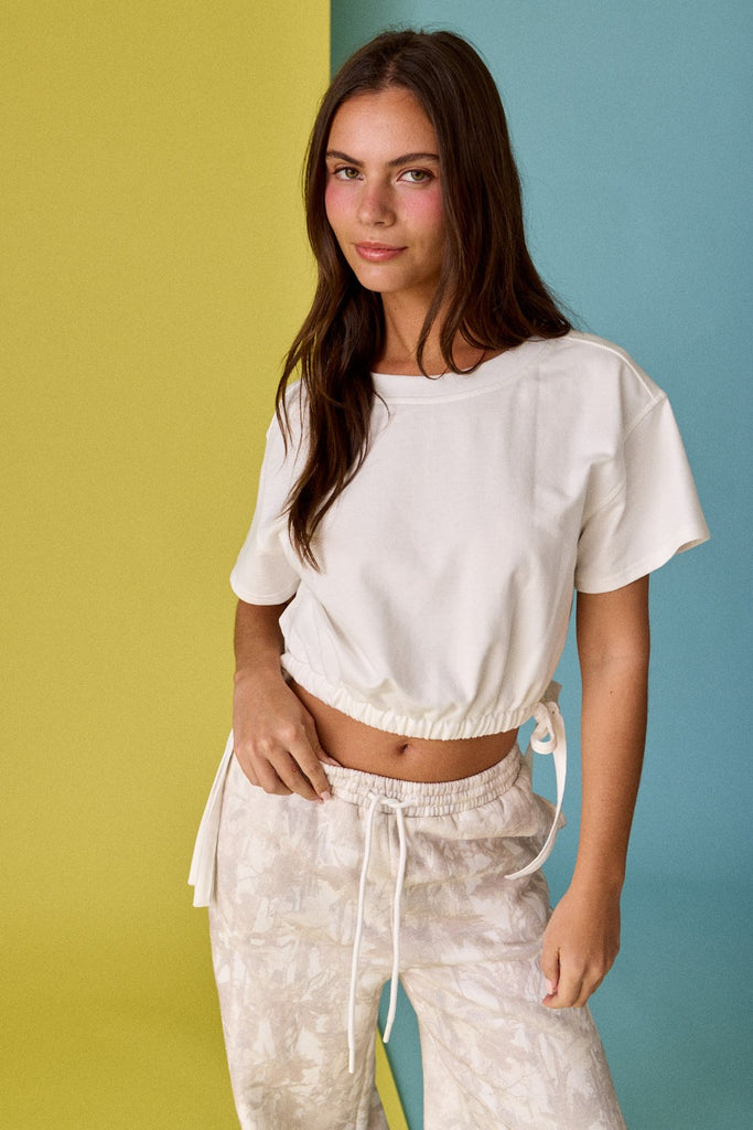 Side Tie Crew Tee