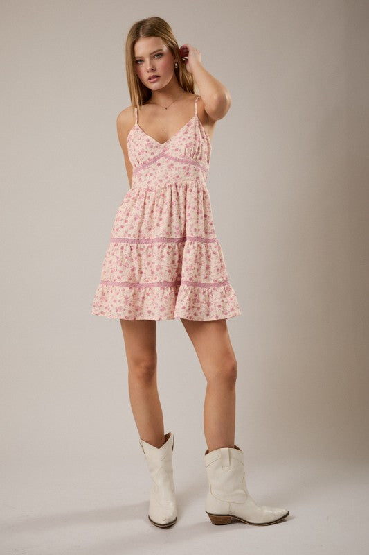 Sleeveless Mini Dress With Trim Detail