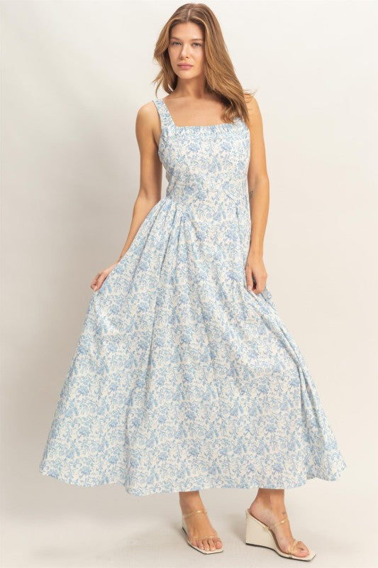 Floral Print Empire Waist Dress