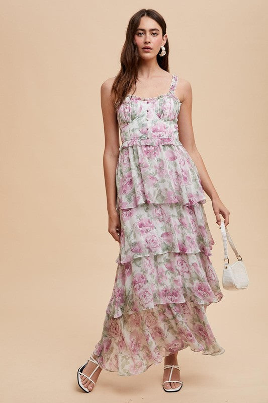 Floral Ruffled Maxi Dress