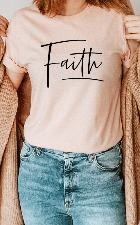 Inspirational Faith Basic Graphic Tee