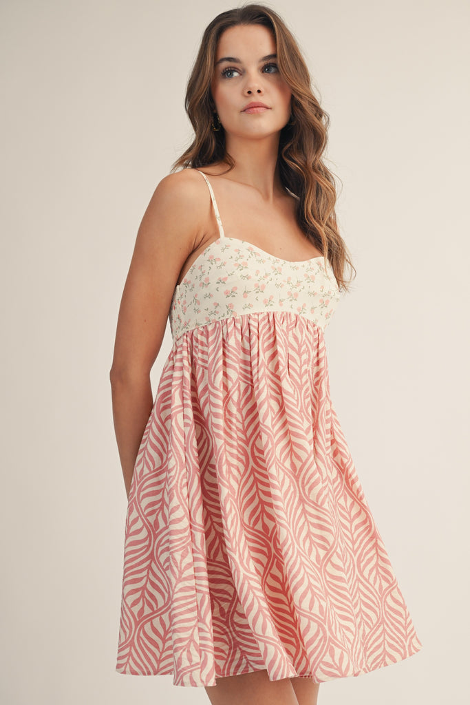Garden Whispers Mixed Print Daydream Dress