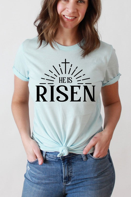 He Is Risen Easter Basic Graphic Tee