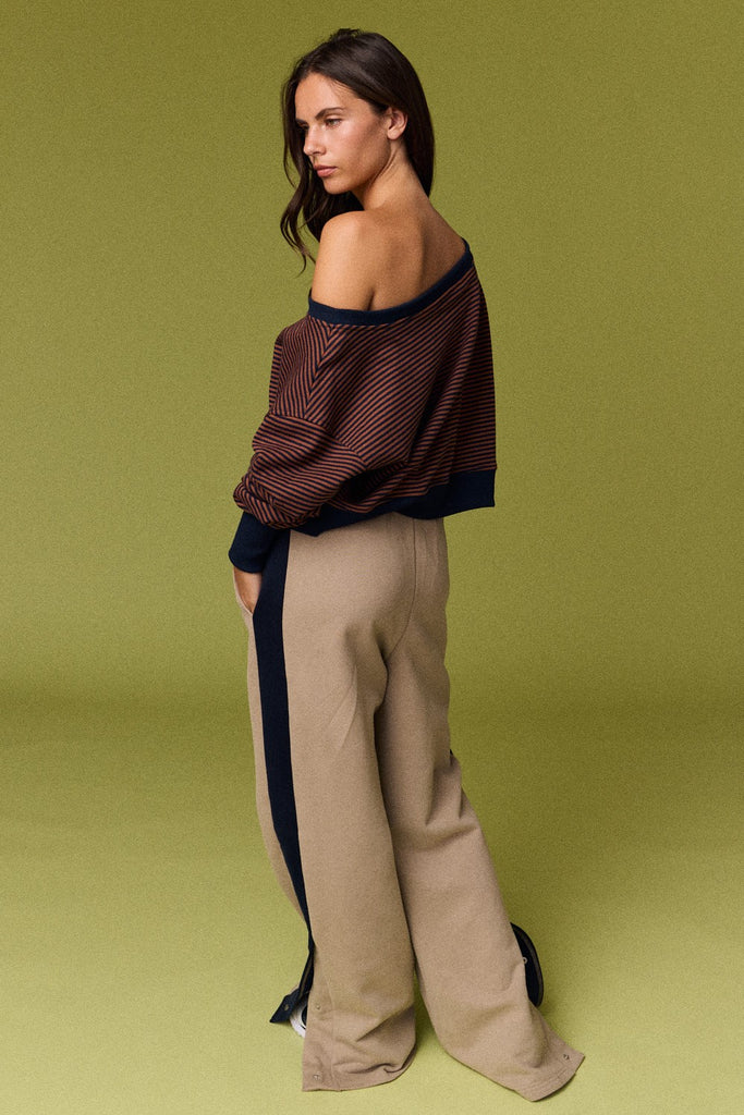 Amira Striped Lounge Sweatshirt