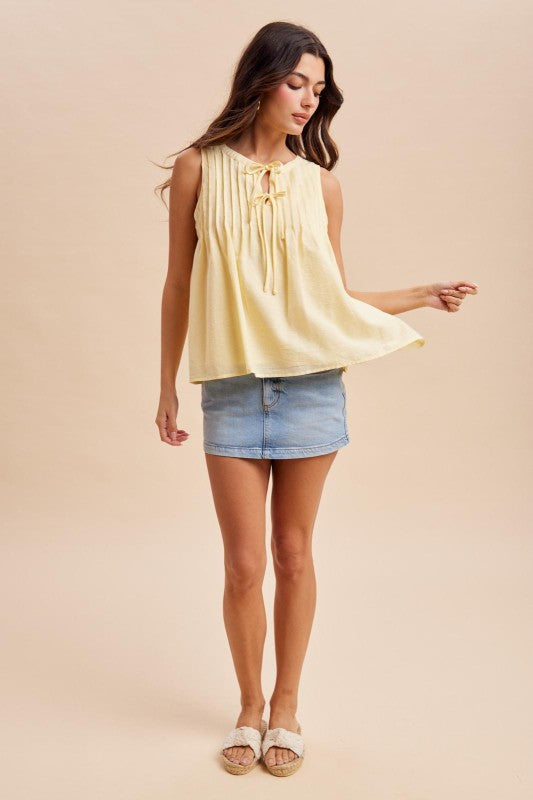 Pintuck Cotton Blouse