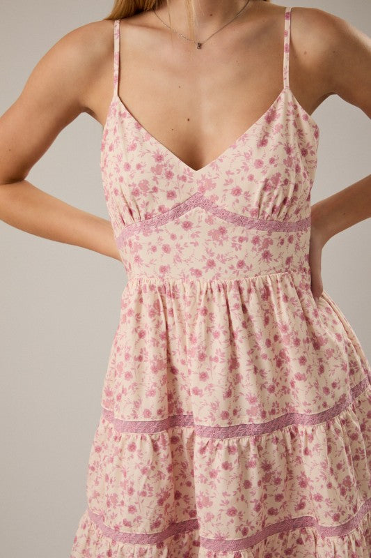 Sleeveless Mini Dress With Trim Detail