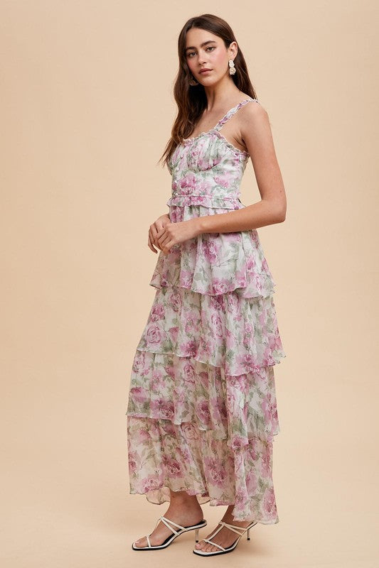 Floral Ruffled Maxi Dress