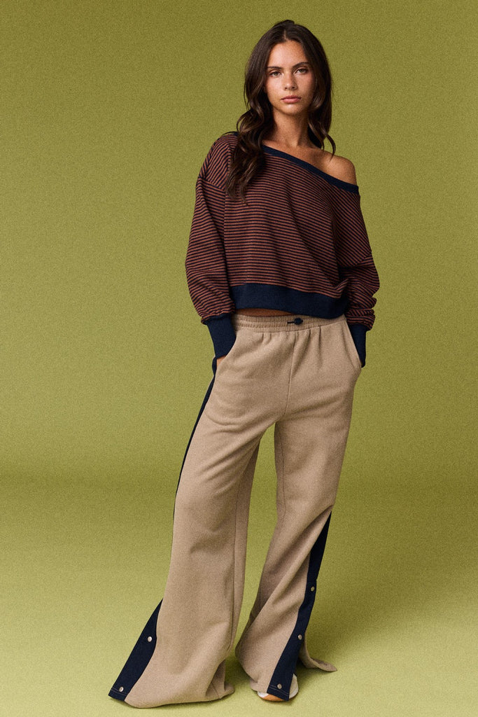 Amira Striped Lounge Sweatshirt