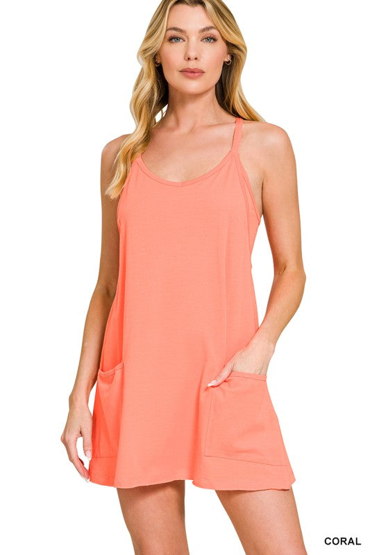 Mini Dress With Built-in Romper Liner