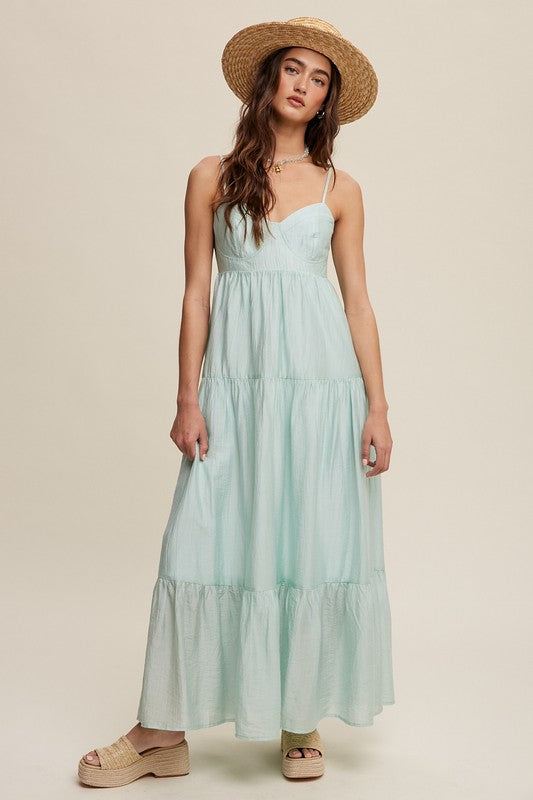 Sweetheart Neckline Flowy Romantic Summer Dress