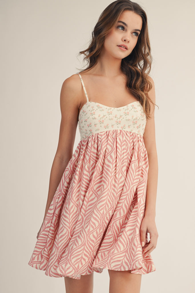 Garden Whispers Mixed Print Daydream Dress