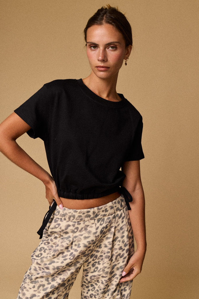 Side Tie Crew Tee
