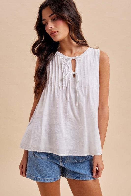 Pintuck Cotton Blouse