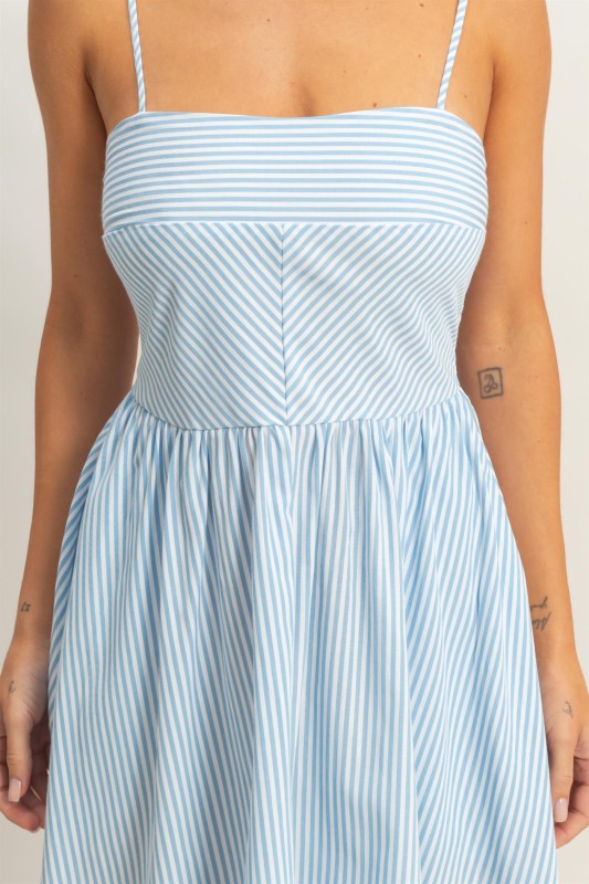 Striped Spaghetti Strap Dress