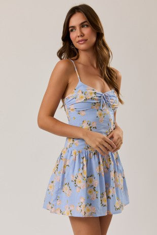 Spaghetti Strap Drop Waisted Floral Romper