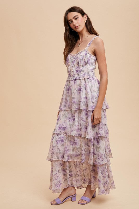 Floral Ruffled Maxi Dress