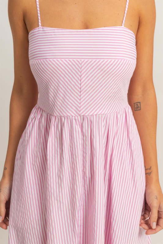 Striped Spaghetti Strap Dress