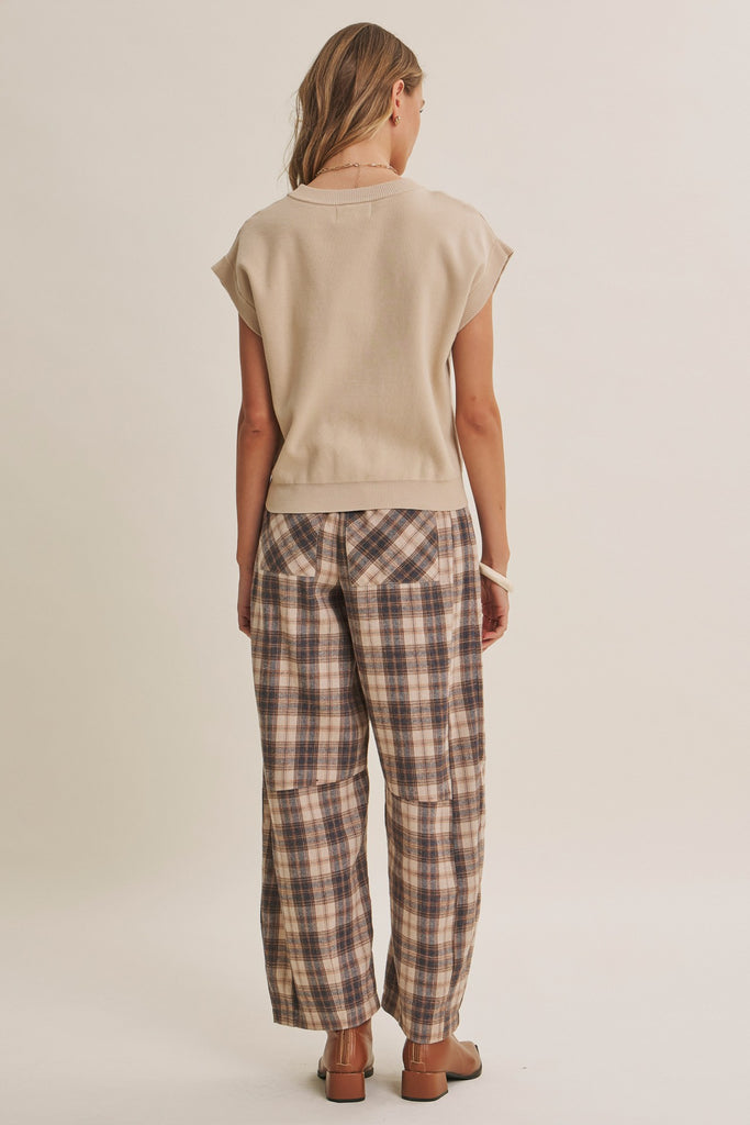 Seasonless Cotton Button-down Sweater Vest Cardigan