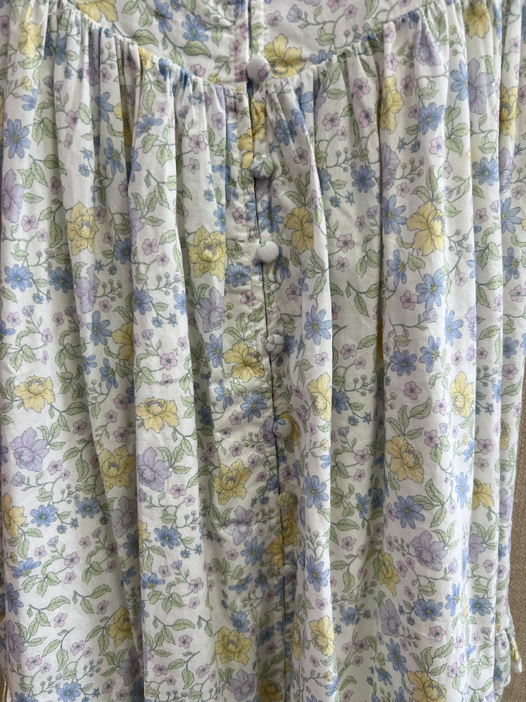 Floral Printed Contrast Shoulder Strap Midi Dress