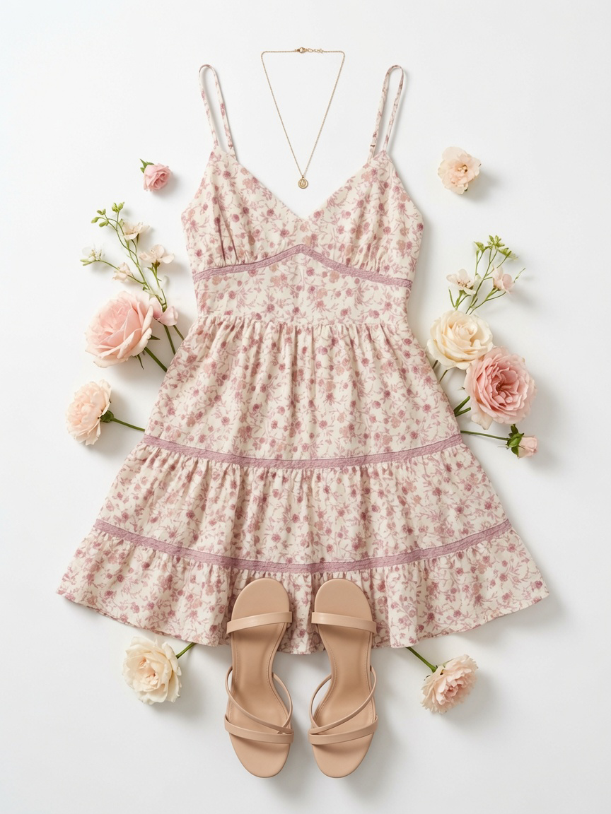 Sleeveless Mini Dress With Trim Detail