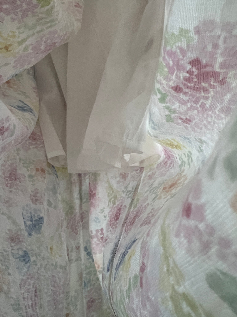 Pop Of Color Floral Smocked Maxi Dress With Bow