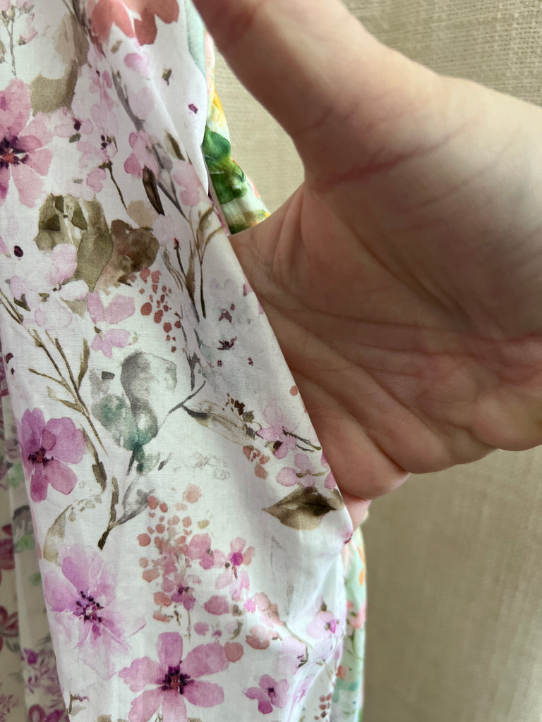 Mixed Floral Midi Dress