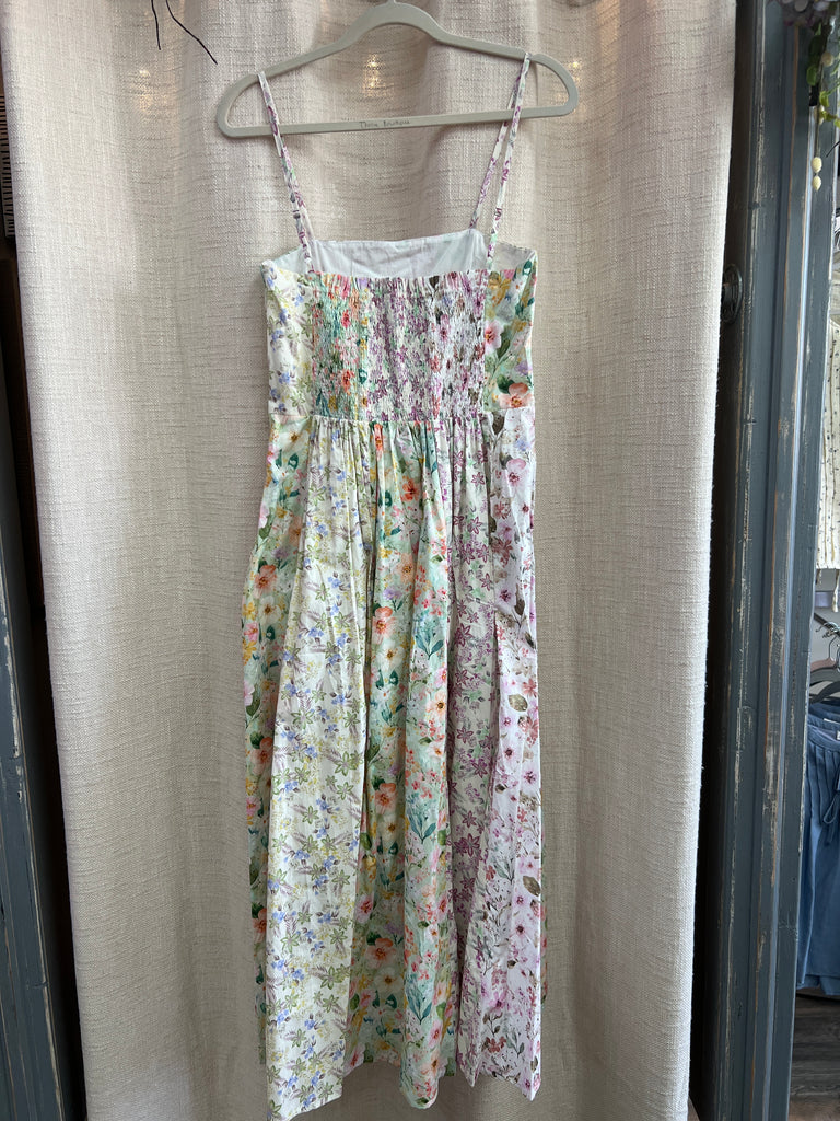 Mixed Floral Midi Dress