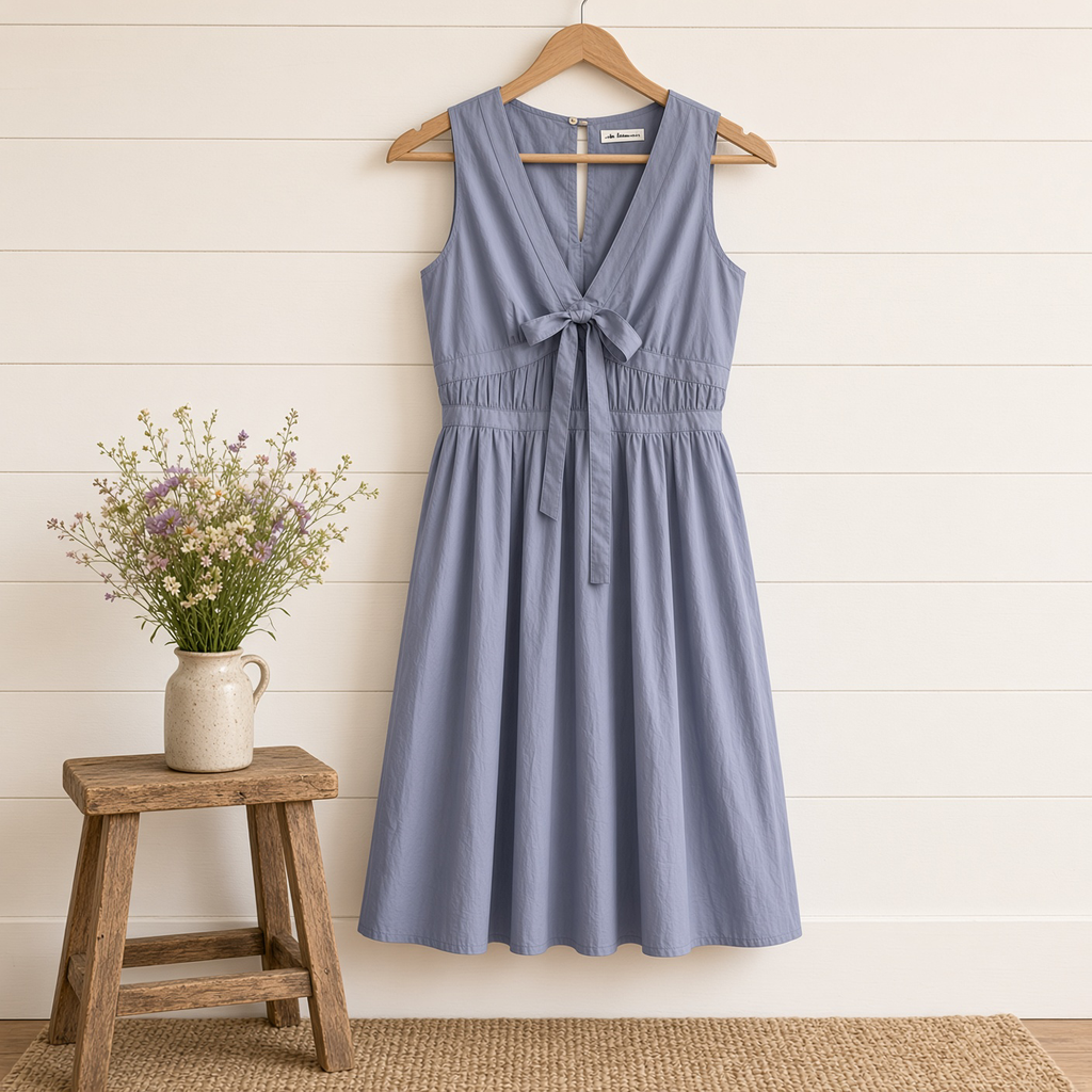 Darling Cotton Bow Dress