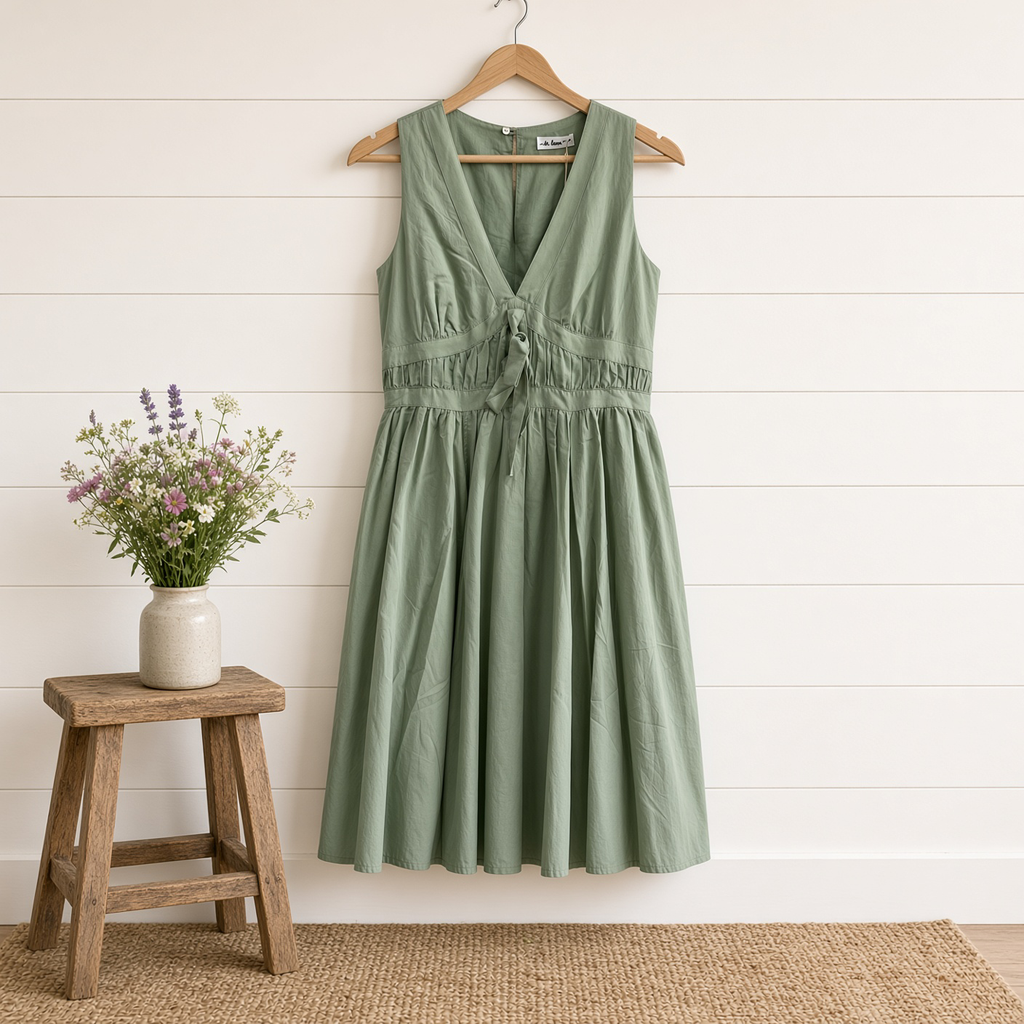 Darling Cotton Bow Dress