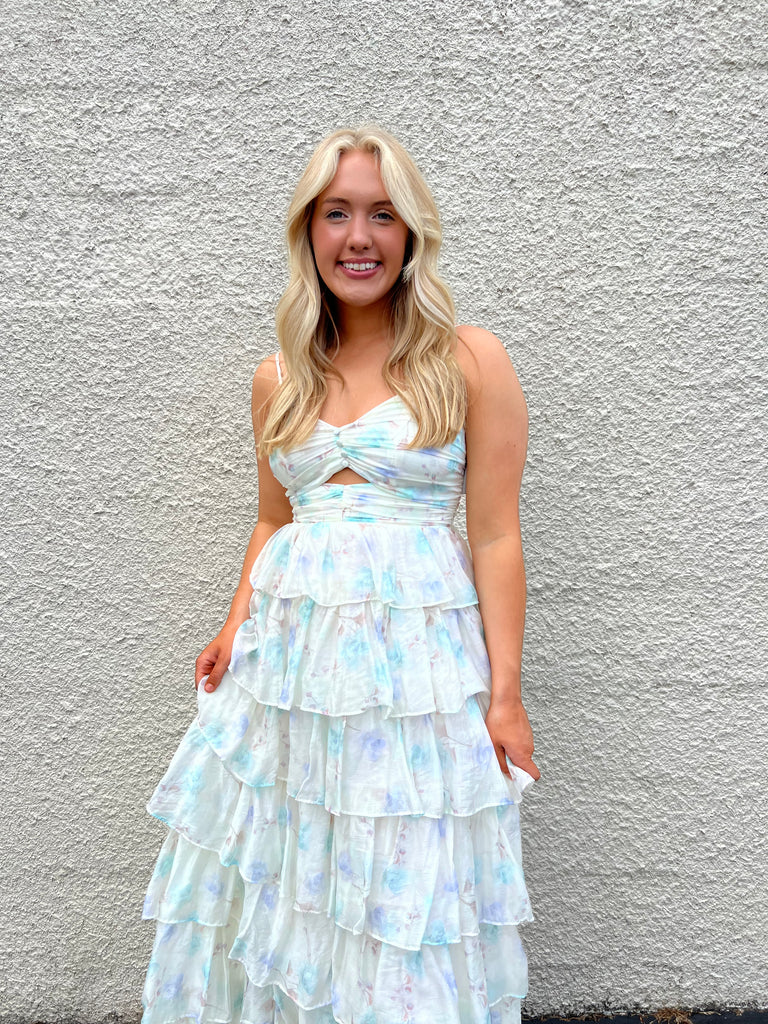 Cadee Floral Ruffle Tiered Dress