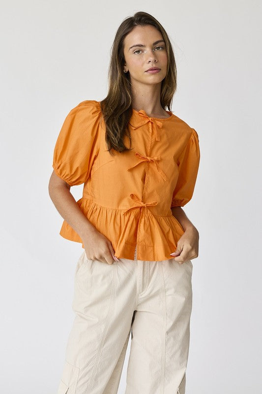 Hailey Bow Tie Detailed Blouse