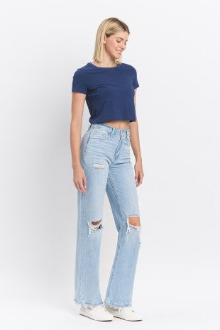 90's Vintage Super High Rise Flare Jeans