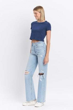 90's Vintage Super High Rise Flare Jeans