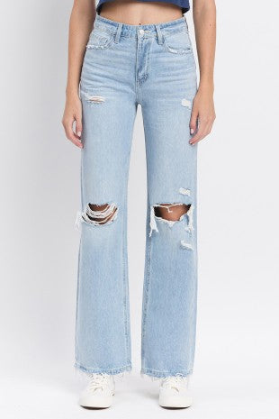 90's Vintage Super High Rise Flare Jeans