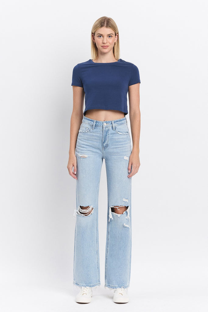 90's Vintage Super High Rise Flare Jeans